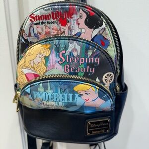 Loungefly Disney Parks Classic Disney Princess Trio Mini Backpack